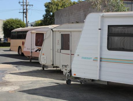Ample hardstand to park your caravan in AGB's carpark