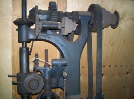 A large industrial drill press is one of the many different things that can be stored until required