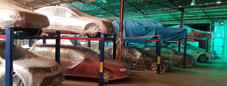 Cars can be stored for short or long terms in the warehouses